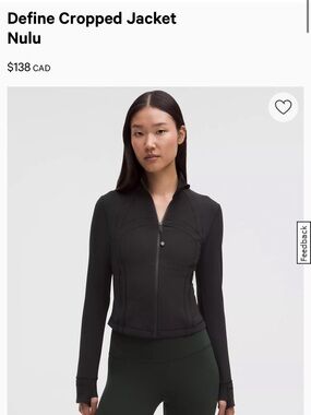 Lululemon Define Cropped Jacket - Black